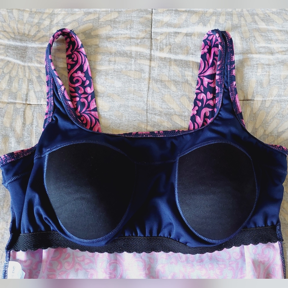 Lands' End Pink and Blue One Piece Swimsuit  size 12. - Picture 11 of 14
